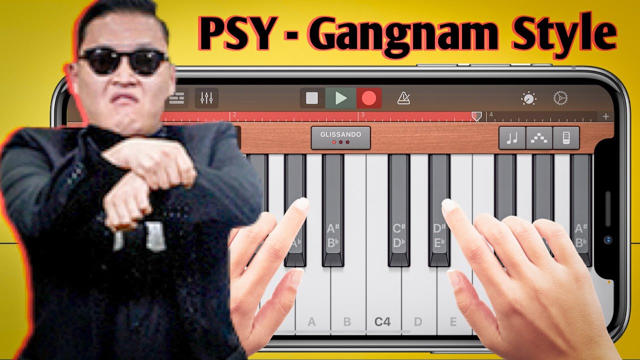 PSY - GANGNAM STYLE on iPhone (GarageBand)