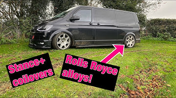 VW T6 Camper Conversion Ep.7 - Fitting Stance+ coilovers and Rolls Royce alloys!
