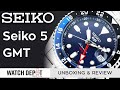 The amazing seiko 5 gmt ssk001 003 005  unboxing  review