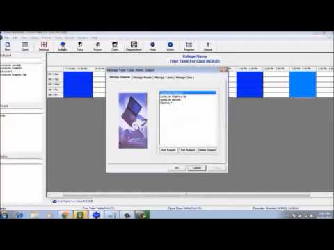 How to Create a real Class Time Table for College