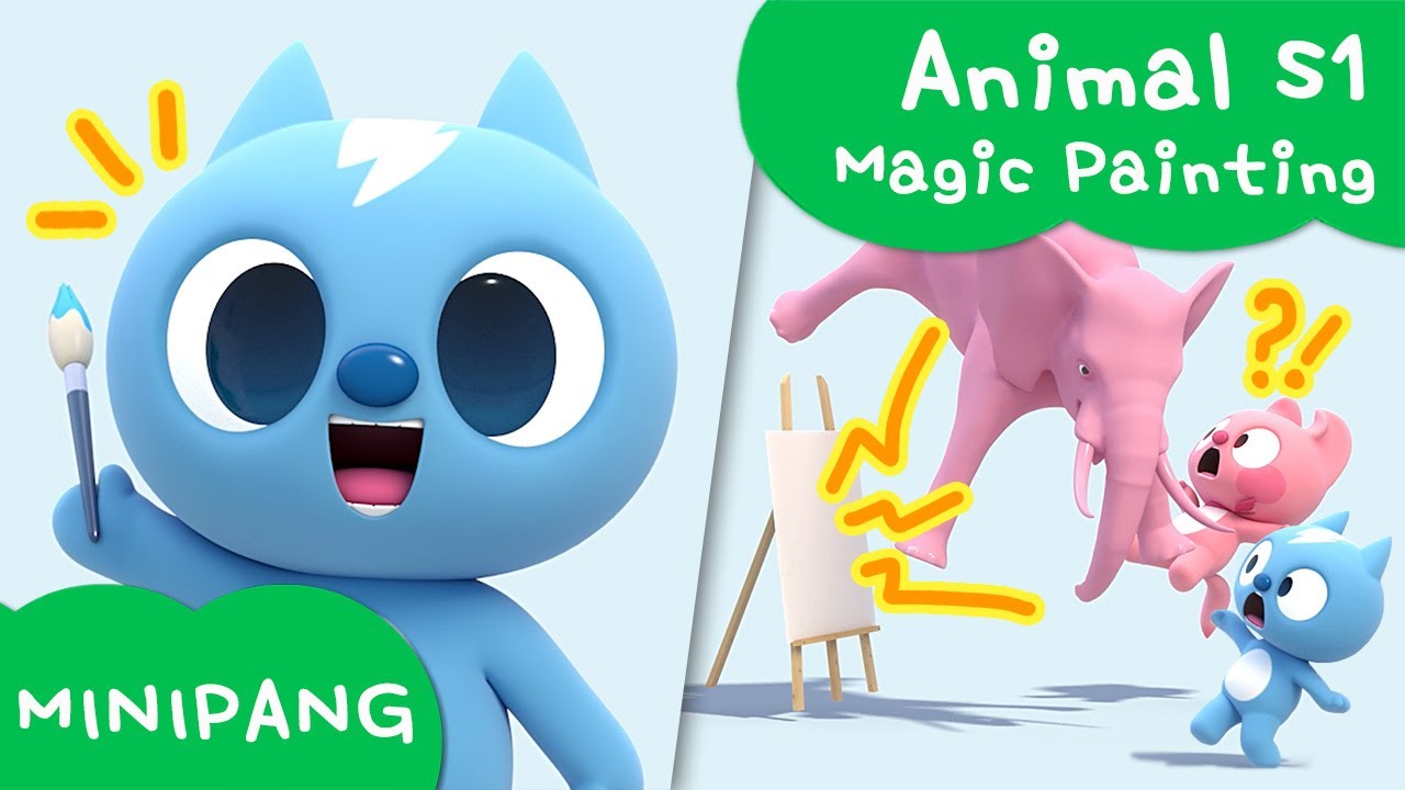 Learn Animals  with MINIPANG | Animal S1 | Magic Painting🖼️ | MINIPANG TV 3D Play
