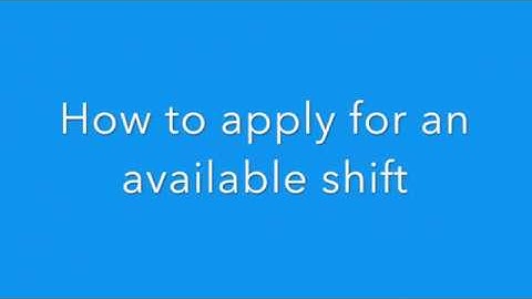 Sling: Applying for a shift