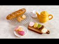 ミニチュアのフランスパンとラスクを樹脂粘土で作ってみました DIY Miniature French bread and rusk/air dry clay/ミニチュアフード/フェイクフード