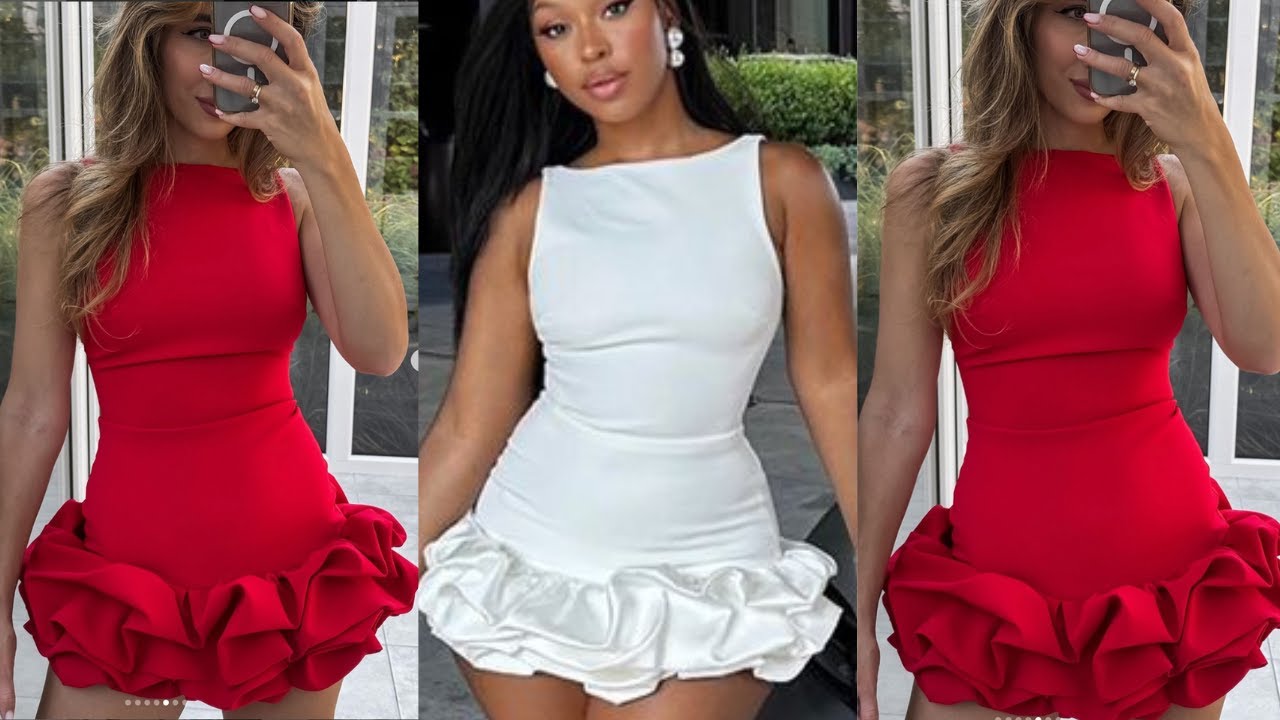 How To Cut And Sew The Trendy Zara Dress With Ruffles/ Detailed