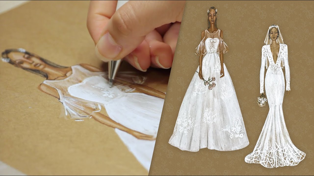 wedding dress design school Wedding Dress Design ⏐Fashion Drawing Course