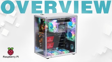 Freenove Raspberry Pi 5 Case [Overview] 1/2/4 M.2 Slots 5 ARGB Fans Light Sync OLED Screen Speakers