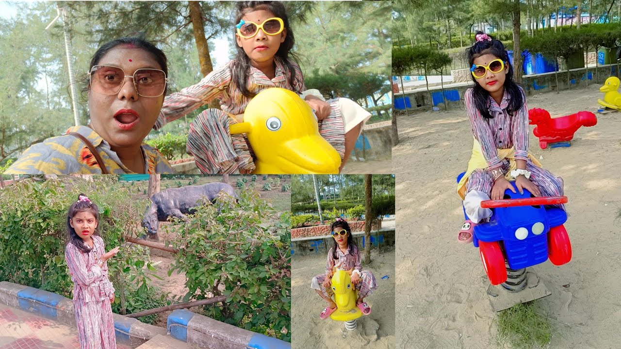 ডোনা ঢেউসাগর পার্ক এ এসে ভাঙ্গা দোলনা চড়ে খুব ভয় পেলো। Dona Keya r ...