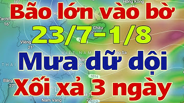 Dự báo thời tiết mới nhất ngày mai 23/7/2025 | dự báo bão mới nhất | thời tiết 3 ngày tới