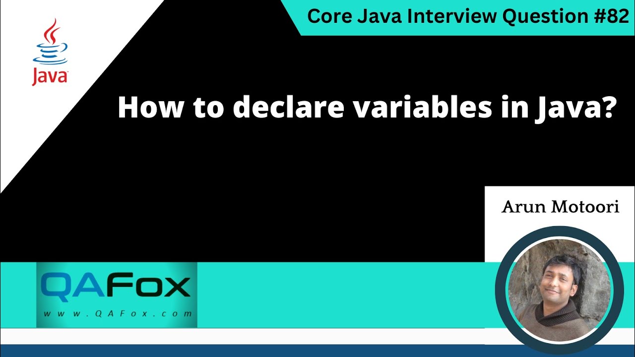 How to declare variables in Java (Core Java Interview Question #82 ...