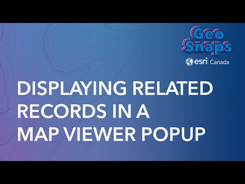 Displaying Related Records in a Map Viewer Popup