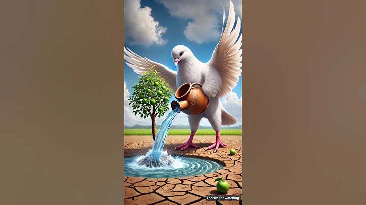 The big pigeon plants an apple tree and brings it in a tractor 😭 #ai #pigeon #apple #tree thumbnail