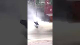 Mans got BLASTED by the fire hydrant tho💀