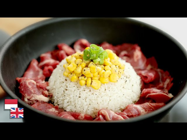 Praktis, Hemat 70%! Resep BEEF PEPPER RICE & SAUS HONEY GARLIC: Ala Pepper Lunch. class=