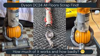 I found a Dyson DC24 vacuum cleaner in a scrap pile! How much of it works...
