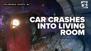 'I'm lucky to be alive': Driver crashes into Kalamazoo home with man inside