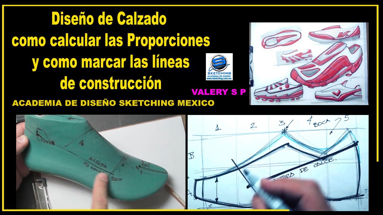 Diseño de Calzado y como calcular las Proporciones y como marcar las líneas principales del calzado