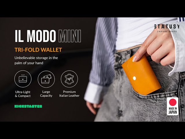 STATUSY イルモード mini il modo mini」大容量かつ最小を目指した 三つ折財布 日本製 – 革財布