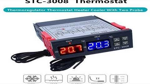 Dual Digital STC-3008 Temperature Controller Two Relay Output Thermostat Heater with Probe