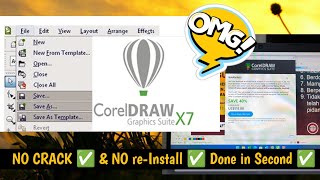 Cara Termudah Mengatasi Corel Draw X7 tidak bisa Save, Print & Export... ✅