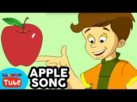 English Nursery Rhymes For Kids | Apple Song | Fruits Nursery Rhymes ...