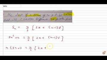 The sum of n terms of an AP is `3n^2+n`and its common difference is 6,then find its first term.