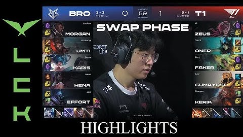 T1 vs BRO  |  Highlights  |  Game 2  |  LCK Spring Season 2023  |  W4D1 #leagueoflegends #lol #faker