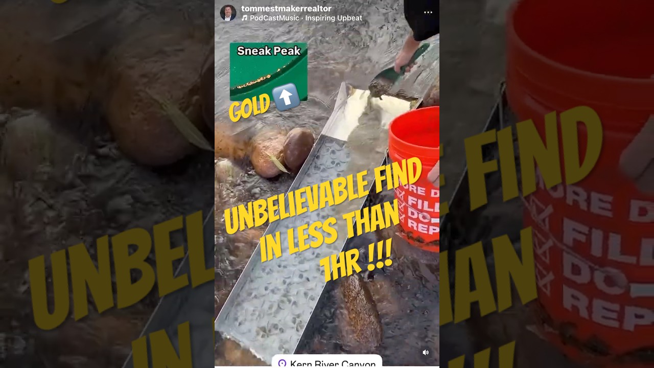 “INSANE Gold Find in Under 1 Hour! 🏆 Kern River Prospecting with Dream Mat Sluice Box! ⛏️💰”
