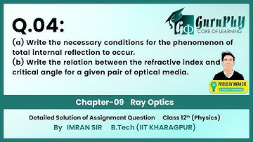Ch09Q04 Ray Optics & Optical Instruments Assignment