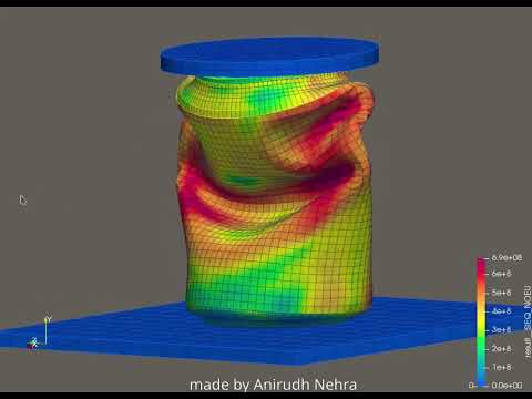 can crushing simulation using code_aster