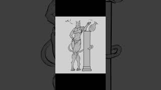 cat doing cat things, sketch #anthro