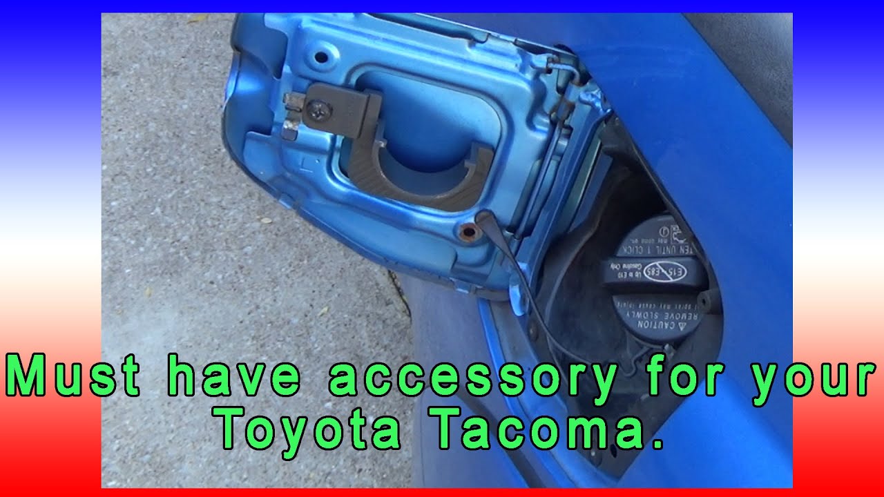 A Must-have Accessory for your Toyota Tacoma to hold the gas cap. - YouTube