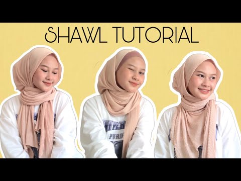 SHAWL TUTORIAL (5STYLES) | (JERSEY PLEATED SHAWL ) ✨