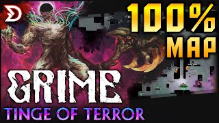 GRIME: Tinge of Terror DLC |  100% Map — All Areas, Bosses, Secrets, Items & More! #metroidvania Content
