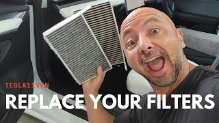 How to SAFELY replace your Tesla Model 3 air filters 10 minutes  The Easy Way