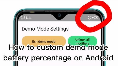 How to custom battery percentage on Demo Mode Android
