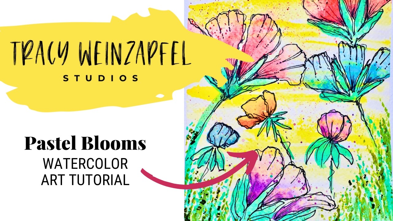 Easy Watercolor Flower Painting (Pastel Floral Art Journal