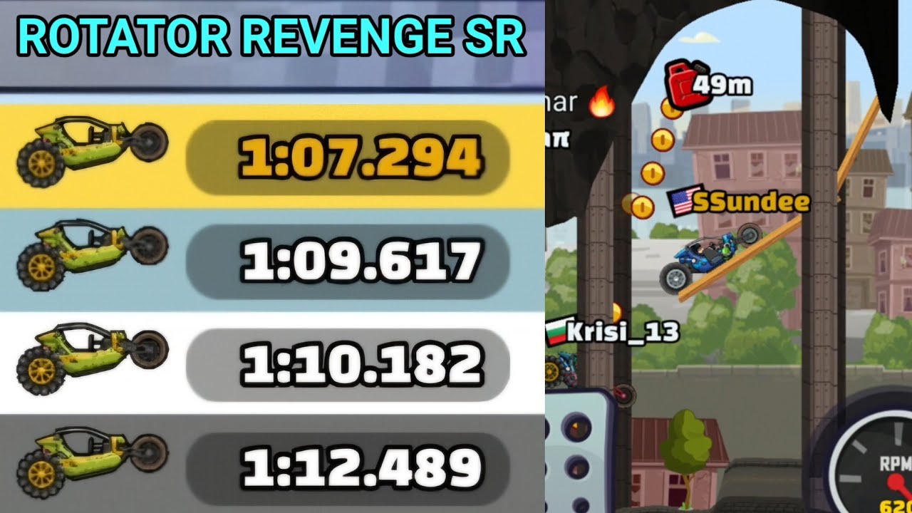 ROTATOR REVENGE SR MAP IN COMMUNITY SHOWCASE - Hill Climb Racing 2