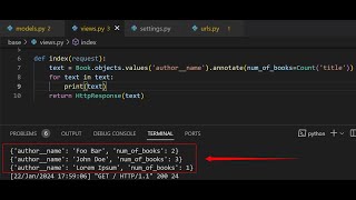 Count number of books for each author - Annotate Django