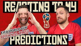 REACTING TO MY WORLD CUP PREDICTIONS!