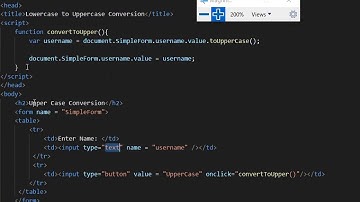 JavaScript : Convert text entered by user to Uppercase by using the toUpperCase()