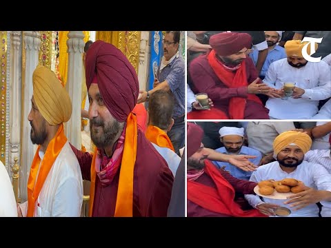 Watch CM Charanjit Channi, Navjot Sidhu halt at Giani Tea Stall in Amritsar and talk to locals