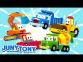 The Construction Vehicles Team | Colorful Vehicles Song | Car Songs for Kids | JunyTony