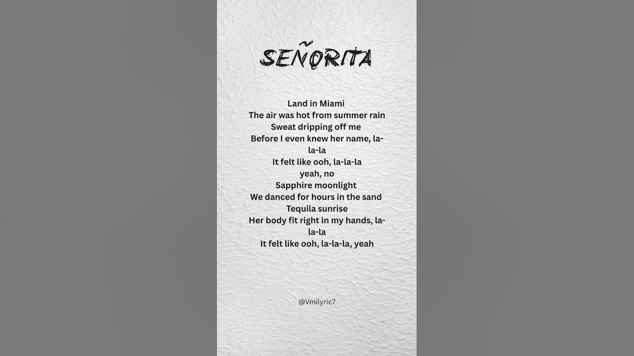 SEñORITA- Camila cabello, Shawn Mendes #lyrics#songs #spotify#shorts#Lipsync#señorita