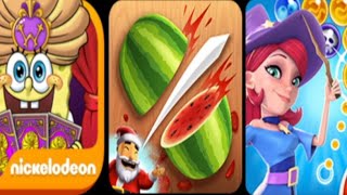 Fruit Ninja vs Bubble Witch 2 Saga vs SpongeBob's Game Frenzy screenshot 3