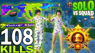 : 108 KILLS! IN 38 MINUTE FASTEST GAMEPLAY With FULL PYJAMAS SET  PUBG MOBILE - BGMI