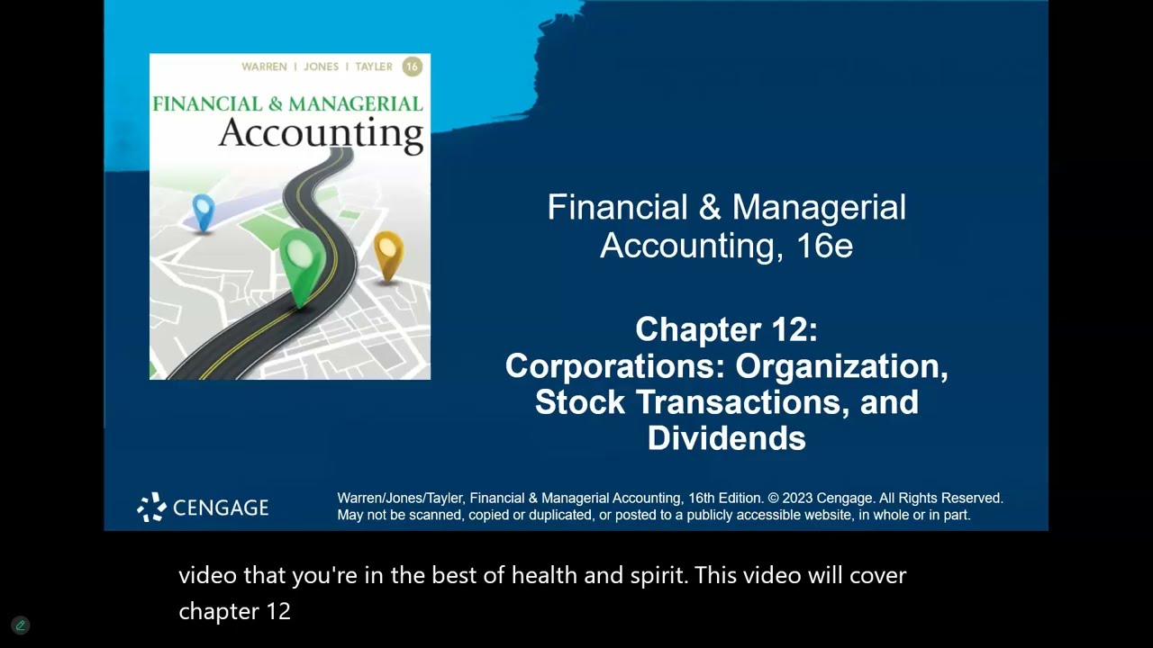 Chapter 12   Corporations, Organization, Stock Transactions and Dividends PPT Lecture