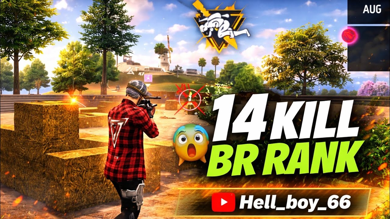 14 KILL BR RANK 😱 | Solo vs Squad Free Fire 🔥 @Hell_boy_66