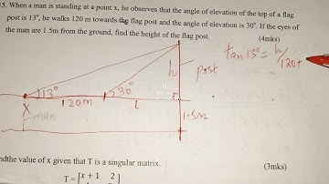 TRIGONOMETRY AND ANGLES OF ELEVATION.