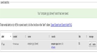 How to Use Craigslist - Saved Searches Email Alert Notification
