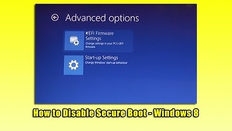 How to Disable Secure Boot - Windows 8